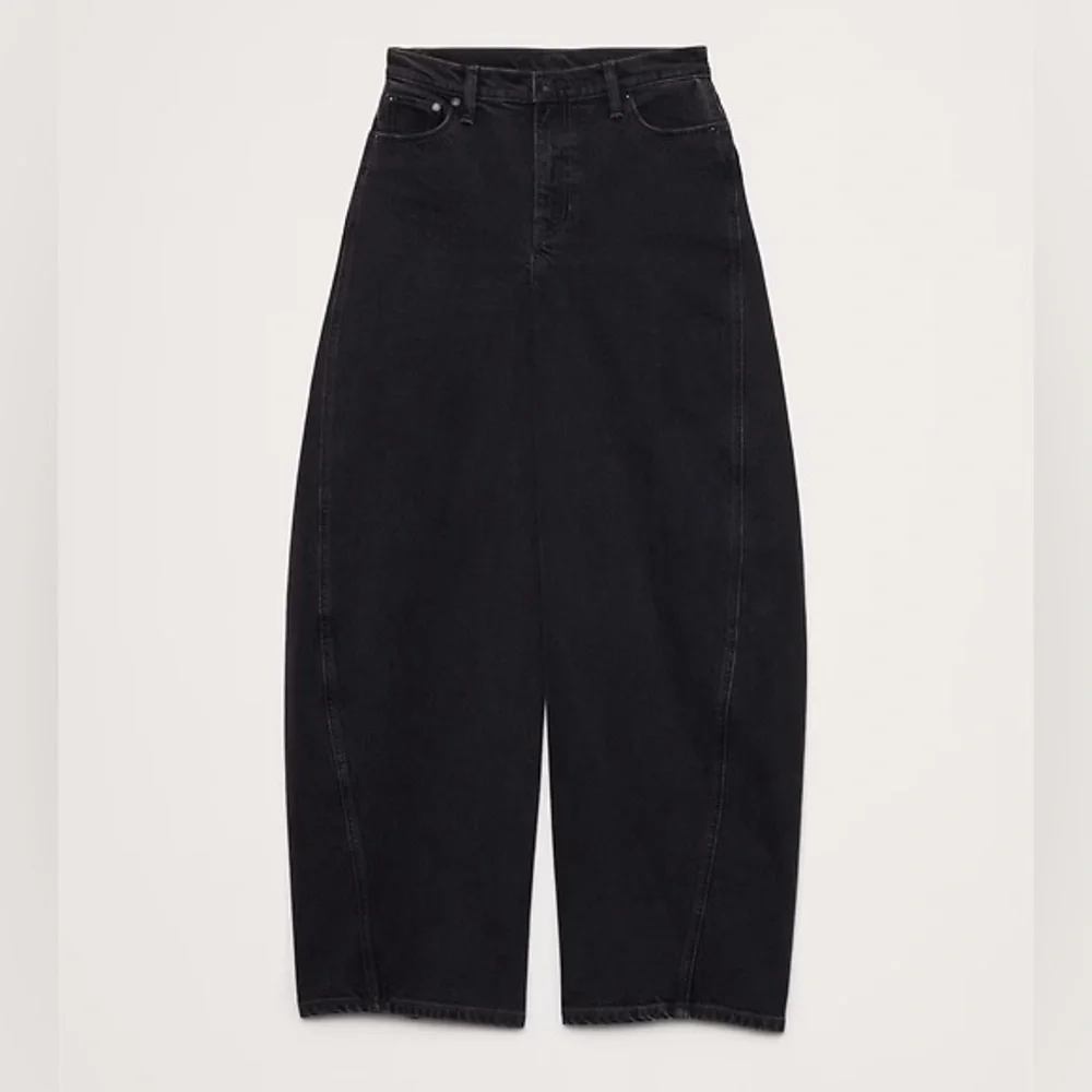 *NEW* BANANA REPUBLIC HIGH RISE LUXE BARREL JEAN WASHED BLACK 2/26 - Picture 5 of 13